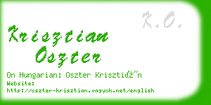 krisztian oszter business card